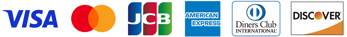 VISA MASTERCARD JCB AMERICAN EXPRESS DinersClub DISCOVER